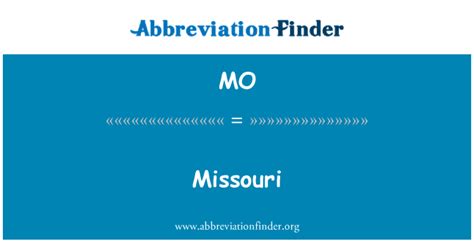 Missouri Abbreviation .